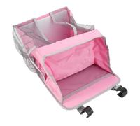VANZACK Borsa Portaoggetti per Lettino Ragazzo Ragazza Rosa Organizer da Culla Appeso Resistente Oltre Portapannolini e Vestiti per Cameretta e Passeggino