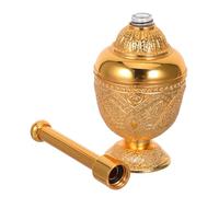 VANZACK Bottiglia Sacra Decorativa da Tavolo in Stile Europeo con Motivo Dorato Contenitore per Acqua Santa Idea Regalo Spirituale per Casa e Ufficio