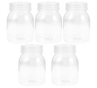 VANZACK Bottiglie da Laboratorio a Bocca Larga Contenitori per Coltura di Tessuti Vegetali e Piante 5 Pezzi in PC con Coperchio, 350ml per Ingegneria Biologica e Insegnamento