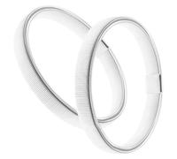 VANZACK Bracciale Elastico Uomo Non Graffia la Pelle in Lega di Zinco Argento Ferma Maniche per Camicia 2 Pezzi, Stile Semplice e Chic Accessorio Utile per Ufficio e Eventi
