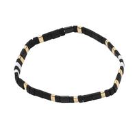 VANZACK Bracciale Intrecciato Colorato Pietre Nero, Elastico e Chic per Amici Maschi, per Celebrazioni di Anniversario e Welfare Aziendale
