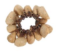 VANZACK Braccialetto Campanello da Polso Naturale Gusci di Noce, Strumento Shaker Portatile Leggero e Resistente per Yoga, Ballo e Percussioni Tribali Africane