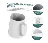 VANZACK Brocca Latte in Acciaio Inossidabile per Latte Schiumato e Vapore Manico Ergonomico Uso Domestico e Professionale per Cappuccino Caffè e Cioccolata Calda