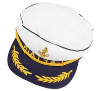 VANZACK Cappello Da Nautico Elegante in Cotone Ricamato Per Uomo e Donna - Accessorio Per Costume Cosplay e Occasioni Marine - Stile Marinaio Taglia Unica