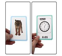 VANZACK Carte Flash Educative per 108 Pezzi Bingo di Parole a Vista Carte Sensoriali in Cartone Animato Trattamento Antiriflesso per Sviluppo Cognitivo e Coordinazione Occhio-Mano