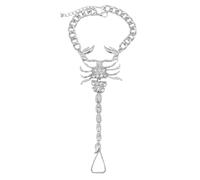 VANZACK Cavigliera alla Caviglia Argento Ciondolo Scorpione Incastonato Catena Creativa per Donne e Ragazze Accessorio di Moda Resistente e Delicato per Uso Prolungato