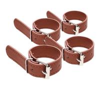 VANZACK Cinghie Regolabili per Cestino Bici in Similpelle Marrone, Set 4 Pezzi per e Adulti, Accessori Decorativi e Stabilizzatori per Biciclette da Città