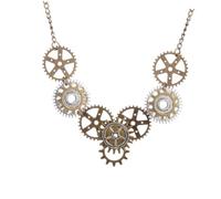 VANZACK Ciondolo Steam Gear Vintage Steampunk Collana Creativa Da Donna Accessori Per Collo Elegante Per Cene Feste Compleanno