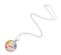 VANZACK Collana Lunga con Ciondolo Tavolozza in e Vetro Accessorio Versatile ed per e Insegnanti d