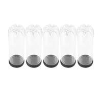 VANZACK Contenitore per Palline da Tennis Design Creativo Nero 5 Pezzi in Pvc Resistente All'usura, Porta Palline Portatile per Molteplici Scenari Sportivi