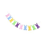 VANZACK Decorazioni Pasquali per Feste Festone a Forma di Coniglietto e Palloncini Verdi, per Addobbi da Tavola e Ambienti Interni