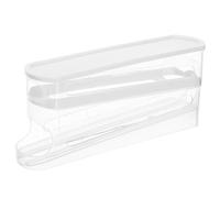 VANZACK Distributore Automatico per Uova Rotolamento, Portauova Trasparente Salvaspazio da Frigorifero Ruote, Vassoio Organizer Versatile per Cucina e Dispensa