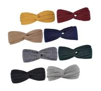 VANZACK Fascia Elastica per L'allenamento e Turbante Intrecciato in Stoffa Antisudore, Set 8 Pezzi Colorato, Leggera e Traspirante per Yoga, Corsa e Sport Donna