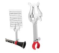 VANZACK Ferro Lira Per Tromba Supporto Per Spartiti Musicali Per Banda Musicale Clip Per Spartiti Morsetto Rivestito Facile Da Usare Adatto Per Maggior Parte Degli Strumenti Fiato