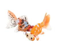 VANZACK Figure di Pesce in PVC 2 Pezzi Realistiche per Acquario e Attività Ludiche e Ragazzi