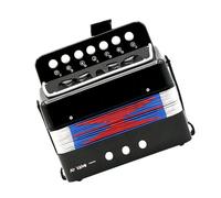 VANZACK Fisarmonica Portatile Per Bambini Nera, Giocattolo Musicale Per Principianti Suono Educativo e Design Leggero, Strumento Introduttivo Per Sviluppare Talento e Coordinazione Nei Piccoli