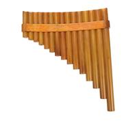 VANZACK Flauto di Pan in Bambù 15 Tubi, Tonalità Sol, Mano Destra, Leggero e Preciso, Borsa e Strumenti per Educazione Musicale