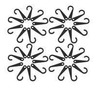 VANZACK Ganci in Plastica Nera a Forma di J per Espositori di Calzini e Cappelli Confezione da 500 Pezzi per Allestimenti al Dettaglio e Negozi di Moda