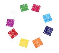 VANZACK Ghirlanda Decorativa in Colorata per Feste Messicane Striscioni Quadrati per Carnevale Compleanni e Día De Muertos Bandiere da Parete Allegre e Versatili