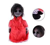 VANZACK Halloween Cammina e Si Accende Voce Decorazione Spaventosa per Casa Effetto Realistico con Suono e Occhi Luminosi Materiale Sicuro e Durevole Accessorio per Feste e Prank