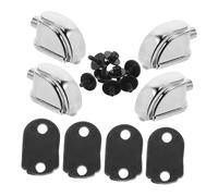 VANZACK Kit 4 Pezzi Tiranti Per Grancassa in Metallo Per Batteria, Accessori Sostituzione Parti Rullante e Tamburo, Compatibile Vari Tamburi, Supporti Per Strumenti Musicali Professionali