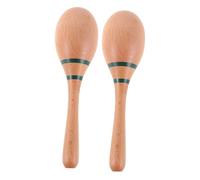 VANZACK Maracas Legno per Strumento Percussione Orff per Asilo Facili da Impugnare e Sicure Ritmico per Sviluppo Musicale Infantili Verde