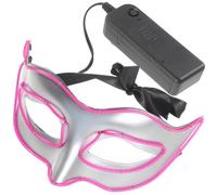 VANZACK Maschera Cosplay Glowing Unisex per Balli Accessorio Decorativo per Costumi e Facile Indossare Base Argentata Non Include Batterie