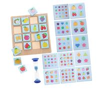 VANZACK Memoria Legno per Educativo con Scacchiera Istantanea Forma Frutta Puzzle Montessori per Sviluppo Cognitivo e Abilità Manuali Didattico per Bambine