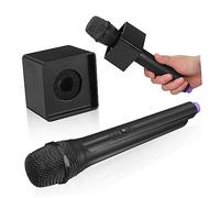 VANZACK Microfono Giocattolo Per Ragazzo Microfono Di Simulazione in Plastica Con Postazione Bandiera Accessorio Per Esibizioni e Giochi