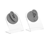 VANZACK Orecchio in Silicone Morbido per Piercing 2 Pezzi Sinistro e Destro, Espositore Flessibile per Esercitazioni Piercing e Agopuntura, Strumento Didattico per Studenti e Professionisti