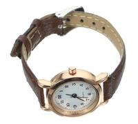 VANZACK Orologio Da Donna Digitale Semplice Cinturino in Pelle Marrone Piccolo Orologio Da Tavolo Per Ragazze e Signore Uso Quotidiano Cinturino Morbido 21 Cm