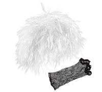 VANZACK Parrucca da Scienziato Bianca per Cosplay e Feste in Maschera Accessorio Costume Rete Inclusa Parrucca da Laboratorio Riutilizzabile per Eventi Teatrali e Halloween