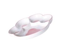 VANZACK Piatto in Ceramica Scomparti a Forma di Zampa di Gatto Piatto da Snack e Frutta 9 Pollici Multifunzione per Ristorante e Uso Domestico Colore Rosa