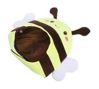 VANZACK Plush Honeybee Party Hat With Charming Expression Soft Lightweight Animal Headgear For Christmas Birthday And Halloween Events Cozy Photo Prop And Stage Accessory