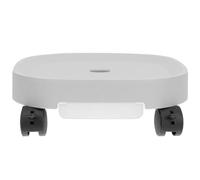 VANZACK Portafiori in Resina Ruote e Cassetto Contenitore, Bianco, Diametro Esterno 27 CM, per Patio e Ambienti Interni