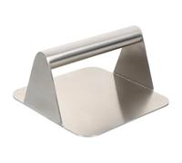 VANZACK Pressa per Carne in Acciaio Inox 304, Strumento Manuale per Hamburger e Polpette Quadrata, Utensile da Cucina Antiaderente Resistente per Uso Domestico e Barbecue