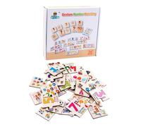 VANZACK Puzzle Educativi Matematici per Colorati di Incastri Cognitivi in Carta Stimola Creatività e Riconoscimento Numeri per Età Prescolare