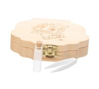 VANZACK Scatola Porta Dentini da Latte in Legno Scatolina per Dentini da Latte Ragazzo Ragazza Contenitore Ricordi Denti Decidui per Ragazzo Ragazza