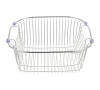 VANZACK Scolapiatti in Acciaio Inossidabile per Cucina, Cestino Sottolavello Argento per Lavare Frutta e Verdura, Organizer Pratico Sopra Lavello