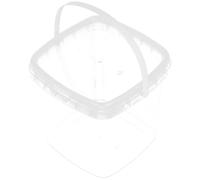VANZACK Secchio di Plastica con Coperchio e Manico, Pail per Alimenti in Pp da 2l, Design Multifunzionale a Tenuta Stagna per Picnic e Feste