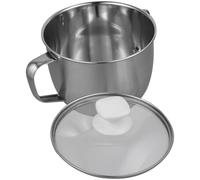 VANZACK Separatore di Grasso in Acciaio 201 Filtro Contenitore per Olio e Salsiera da Cucina Coperchio Pentola per Zuppa e Recupero Olio Domestico