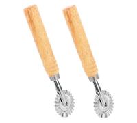 VANZACK Set 2 Pezzi Tagliapasta e Rullo per Impasto in Lega di Zinco Rotella per Pasta e Biscotti Manico Lungo Utensili Cucina per Pizza e Dolci Facile da Pulire e Impugnatura