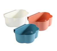 VANZACK Set 3 Cestini per Spazzatura da Cucina Appesi a Forma di Nuvola Piccolo Organizzatore da Parete per Porte di Mobili Contenitori in Plastica senza Coperchio per Riciclaggio e