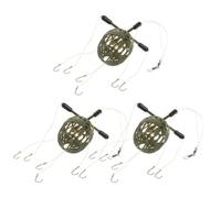 VANZACK Set 3 Pezzi Mangiatoia Gabbia per Carpa con Gancio in Acciaio Alto Carbonio e Abs, Rilascio Esca Preciso e Sicuro per Pesca in Specchi D'acqua e Fiume