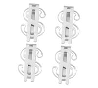 VANZACK Set 4 Fermasoldi e Portatile in Acciaio Inossidabile Argento, Clip Portafoglio Sottile e Leggero Design Minimalista Versatile per Uomo per Uso Quotidiano
