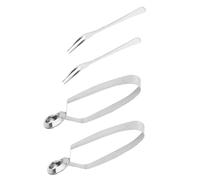 VANZACK Set 4 Pezzi Pinze e Forchette per Lumache in Acciaio Resistente alla Ruggine Utensili per Servire Frutti di Mare Lavabili in Lavastoviglie per Casa e Ristorante