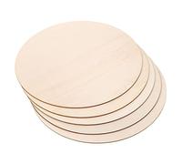 VANZACK Set 5 Pezzi Insegna in Legno Grezzo Rotonda, Fetta Di Legno Fai Da Te Naturale, Materiali Per Artigianato e Decorazioni Casa, Progetti Diy Per Feste e Matrimoni