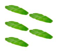 VANZACK Set 5 Pezzi Tovagliette da Tavolo a Forma di Foglia di Banana Sottobicchieri Resistenti al Calore Cuscini per Tazza Decorativi per Casa Bar e Ristorante