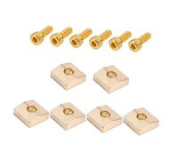 VANZACK Set 6 Pezzi Morsetti Dado Bloccaggio in Ferro Con Viti Esagonali Per Chitarra Elettrica Doppio Bilanciere, Pezzi Di Ricambio Ponte Tremolo, Compatibile Gambe Leggere e Portatili