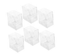 VANZACK Set 6 Scatole Porta Orologi Trasparenti Quadrate in Materiale Durevole Supporto Interno Protettivo, Pratiche e Leggere per Viaggi e Esposizione di Gioielli e Braccialetti